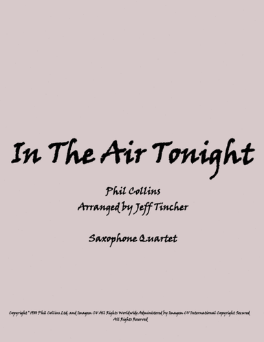 In The Air Tonight (arr. Jeff Tincher)