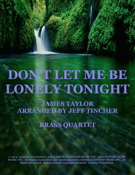 Don't Let Me Be Lonely Tonight (arr. Jeff Tincher)