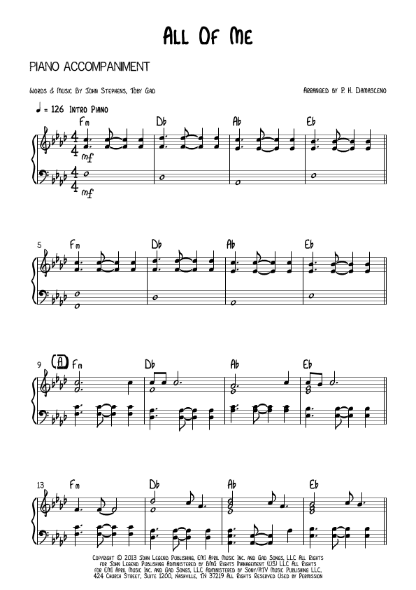 All Of Me (arr. P.H. Damasceno)