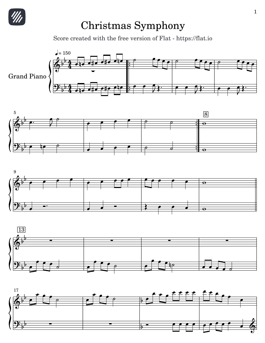 A Christmas Mini Symphony - Score Only (arr. LUKE BESINGER)