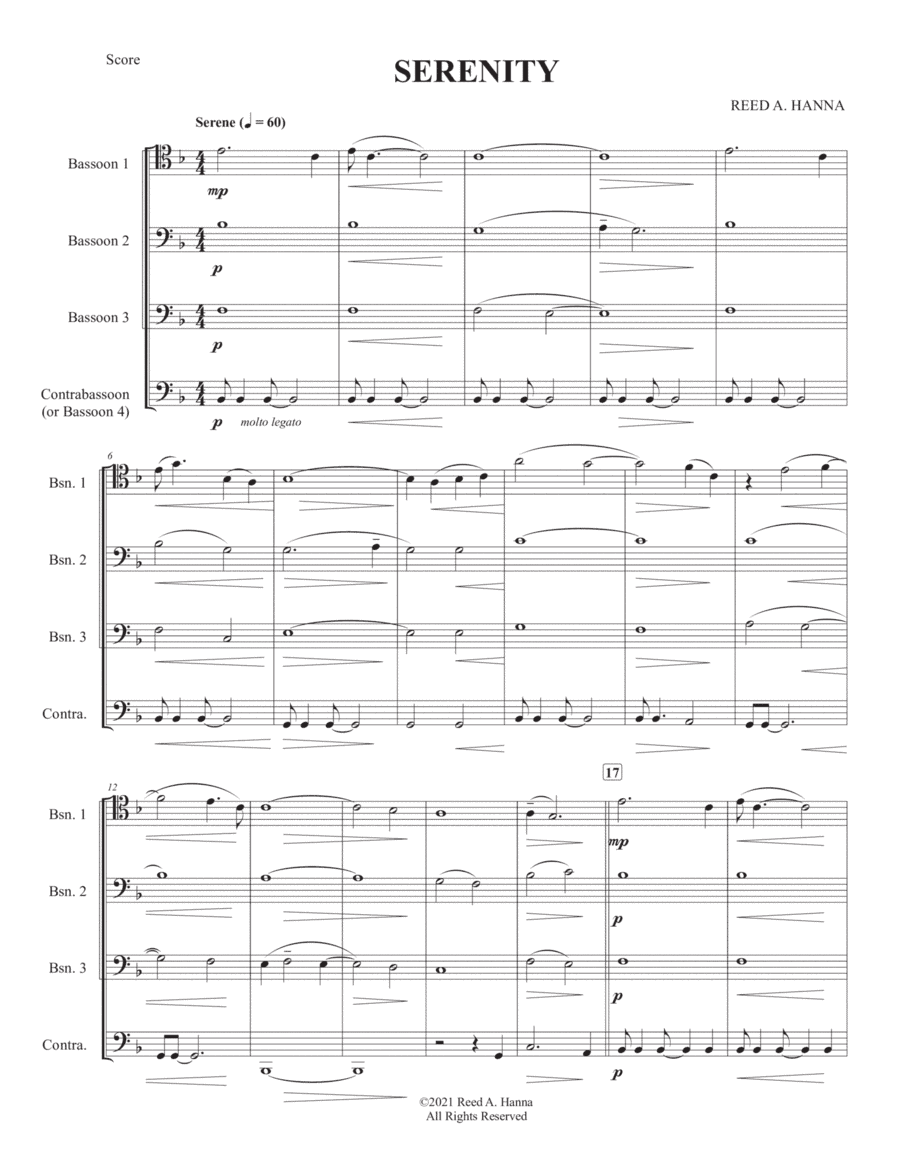 Serenity (Bassoon Quartet)