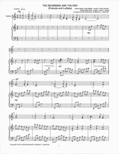 The Beginning and the End (arr. Bill Bridenback & Melissa C. Westman)