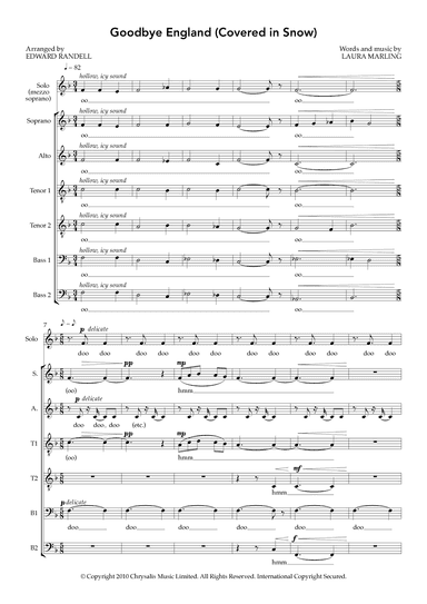 Goodbye England (covered In Snow) (arr. Edward Randell)