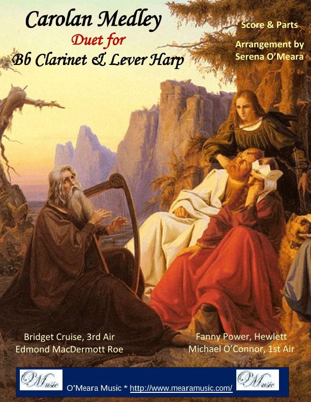 Carolan Medley, Duet for Bb Clarinet & Lever Harp (arr. Serena O'Meara)