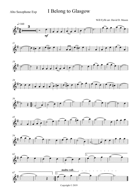 I Belong to Glasgow (arr. David D. Mason)
