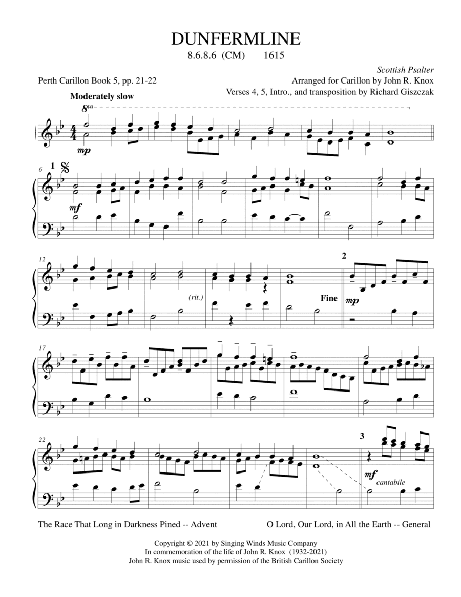 DUNFERMLINE (arr. John R. Knox & Richard Giszczak)