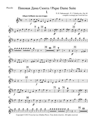 Tchaikovsky (arr. Lee): Pique Dame (The Queen of Spades) Suite, Op. 68, Set of Parts (arr. Yoon Jae Lee)