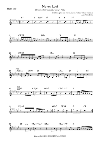 Never Lost (arr. Fabio Britto)