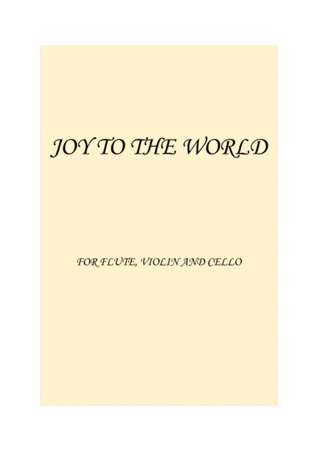 Joy to the World EASY TRIO (arr. L. Lanaro)