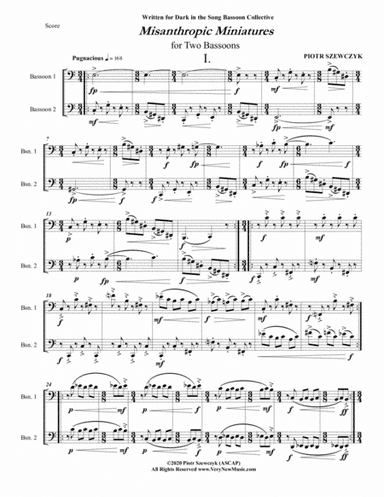 Misanthropic Miniatures for Two Bassoons