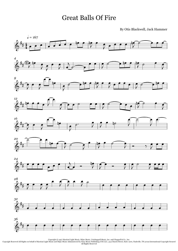 Great Balls Of Fire (arr. Fernanda Moura)