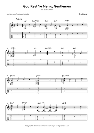 God Rest Ye Merry, Gentlemen (arr. Bronson Ferdinand Wright)