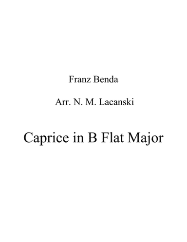 Caprice in B Flat Major (arr. Nick Lacanski)