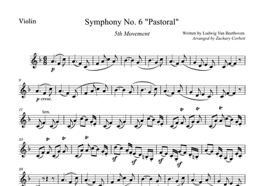 Symphony No. 6 5th Movement (arr. Zachary Corbett)