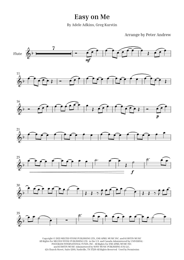 Easy On Me (arr. Peter Andrew)