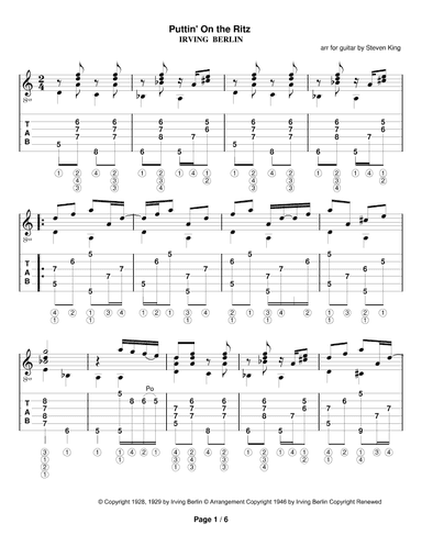Puttin' On The Ritz (arr. Steven King)
