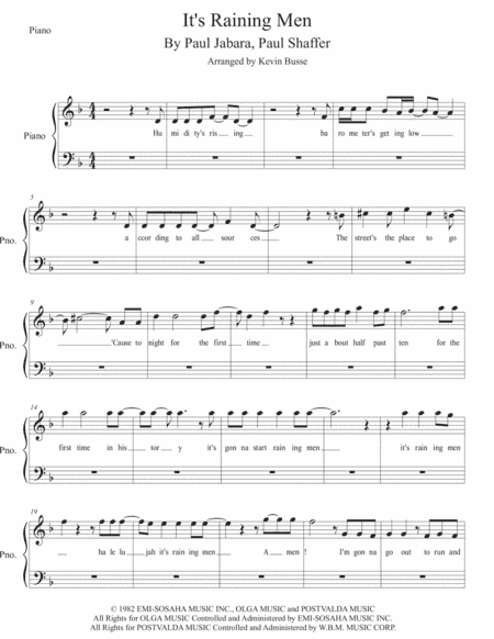 It's Raining Men (arr. Kevin Busse)