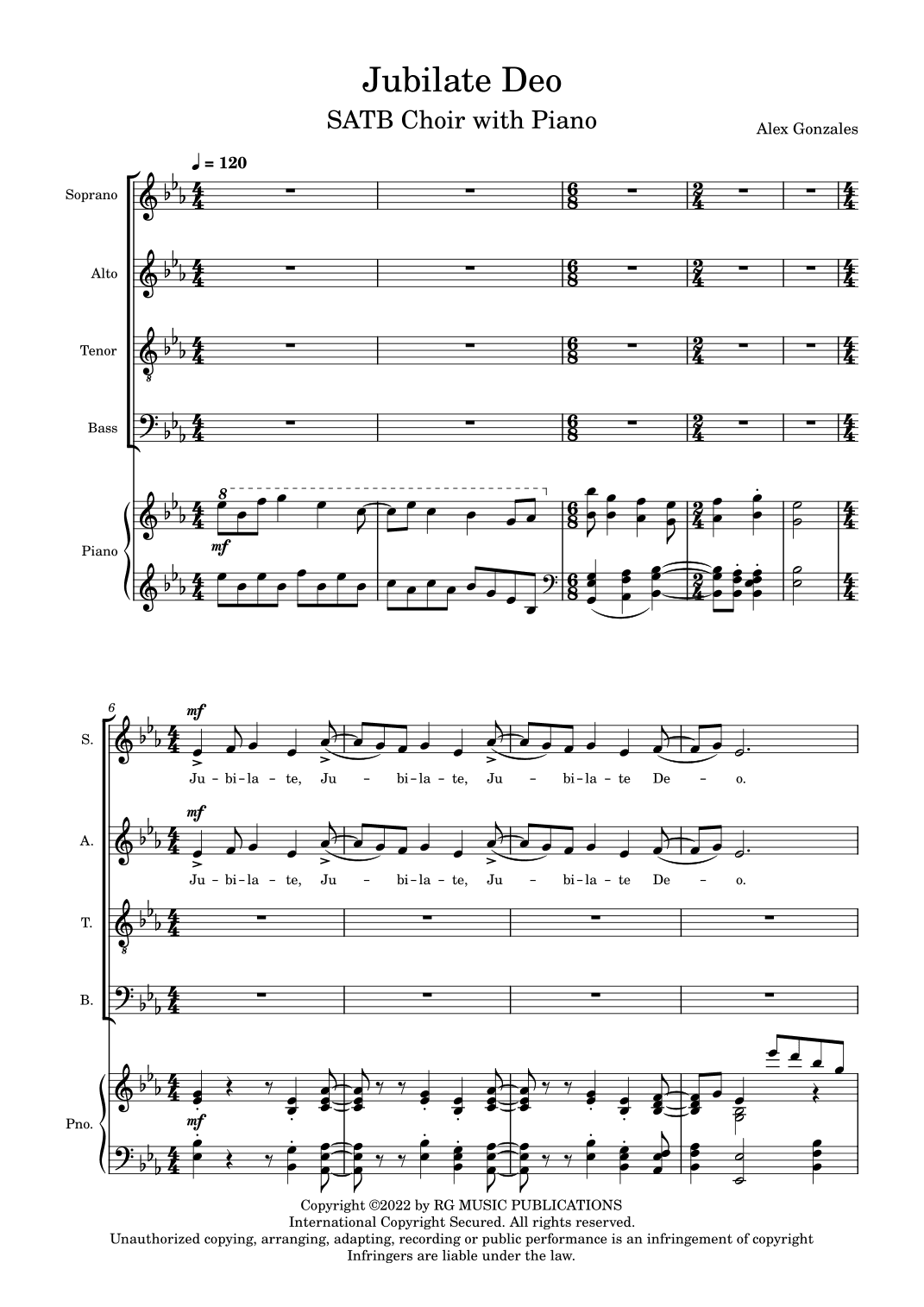 Jubilate Deo (arr. Alex Gonzales)
