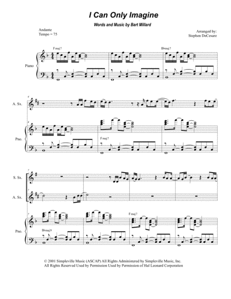 I Can Only Imagine (arr. Stephen DeCesare)
