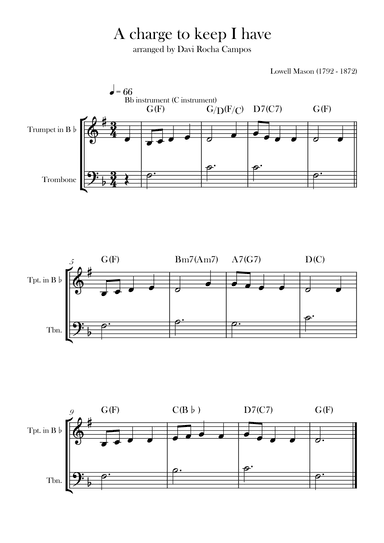 A charge to keep I have (arr. Davi Rocha Campos)