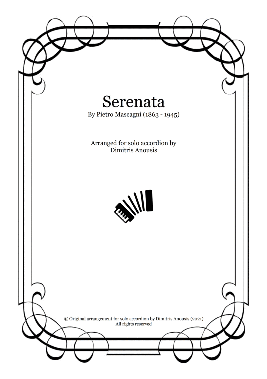 Serenata by Pietro Mascagni - Amazing solo accordion arrangement (arr. Dimitris Anousis)