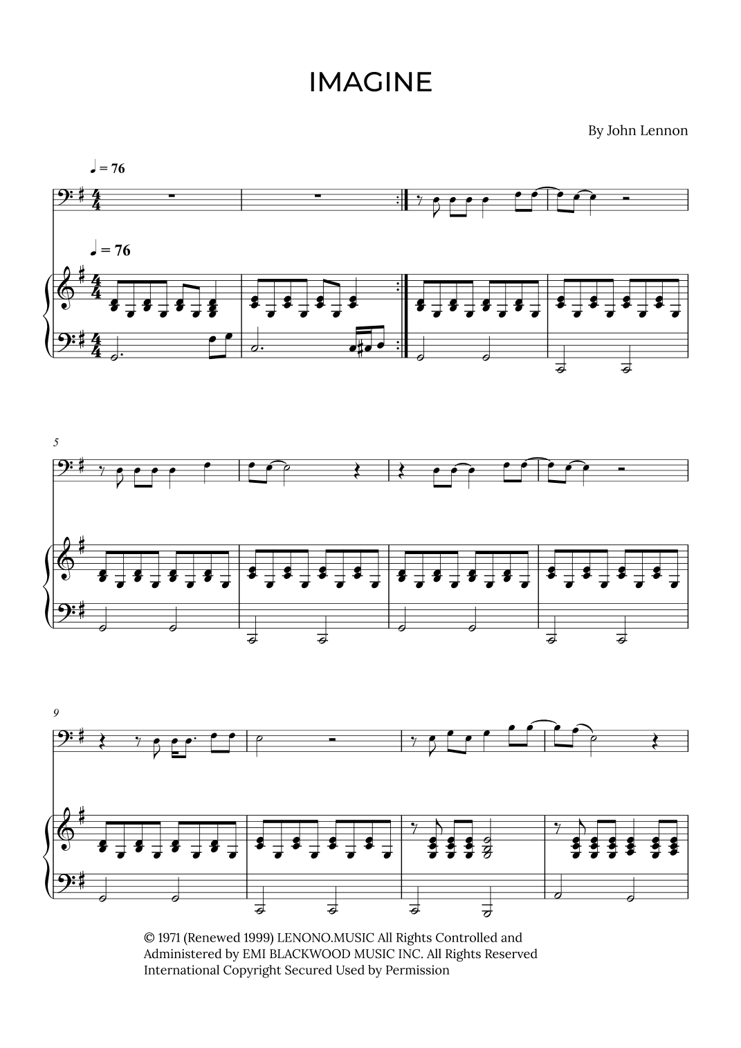 Imagine (arr. Alex Nunes Rodrigues)