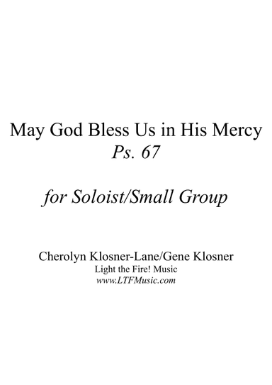 May God Bless Us in His Mercy (Ps. 67)  [Soloist/Small Group]