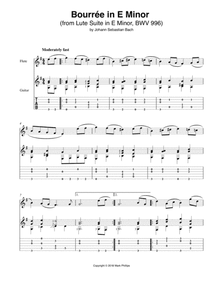 Bourrée in E Minor (arr. Mark Phillips)