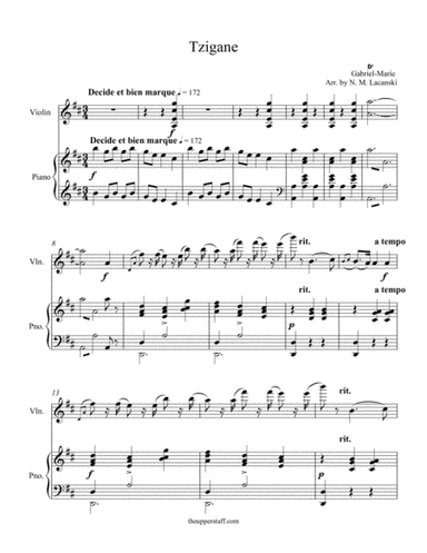 Tzigane (arr. Nick Lacanski)