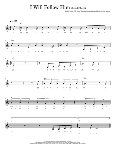 I Will Follow Him (i Will Follow You) (arr. AJ Tan)
