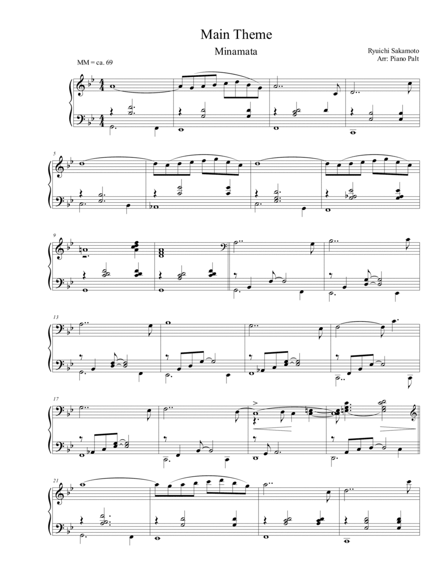 Minamata (arr. Piano Palt)