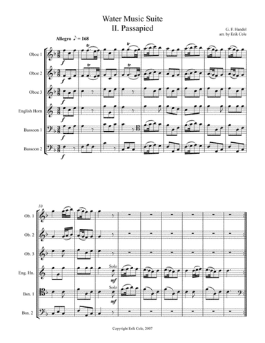 Water Music Suite, Mvt. 2 (arr. Erik Cole)