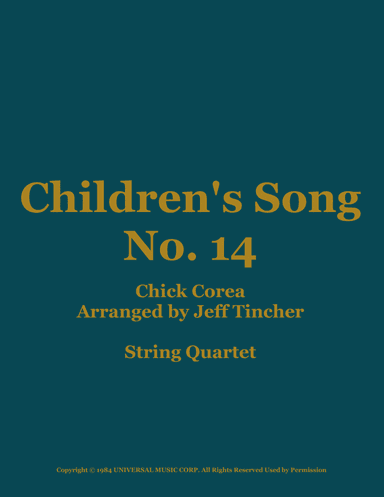 Children's Song No. 14 (arr. Jeff Tincher)