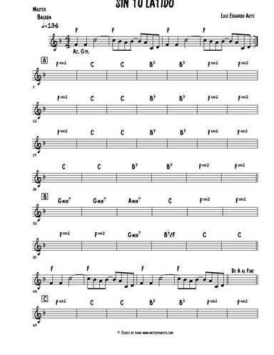Sin Tu Latido (arr. Mateo Aguilar)