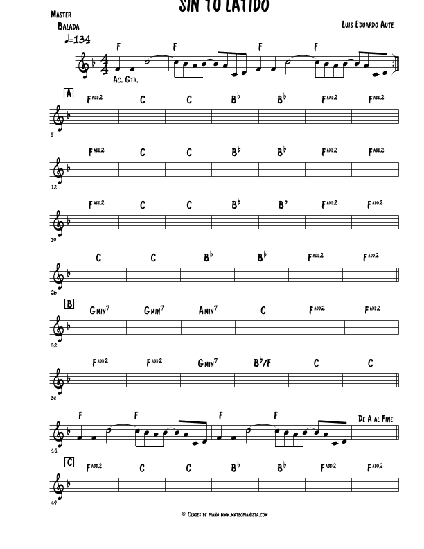 Sin Tu Latido (arr. Mateo Aguilar)