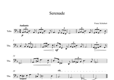 Serenade - Franz Schubert (Tuba) (arr. Digital Book Music)