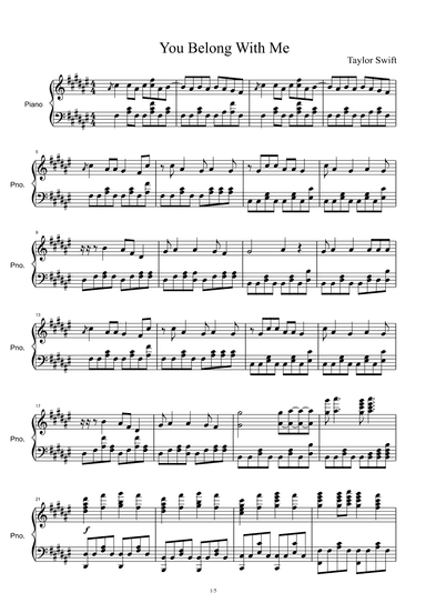 You Belong With Me (arr. Taylor Swift)