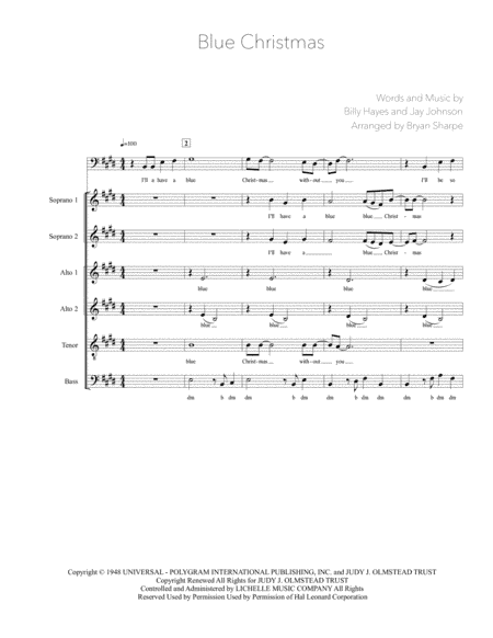 Blue Christmas (arr. Bryan Sharpe)