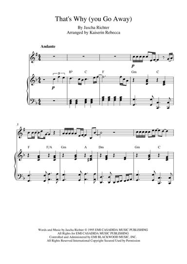 That's Why (you Go Away) (arr. Kaiserin Rebecca)
