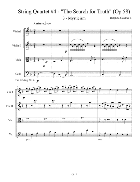 String Quartet #4 "The Search for Truth" - 3 - Mysticism