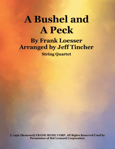 A Bushel And A Peck (arr. Jeff Tincher)