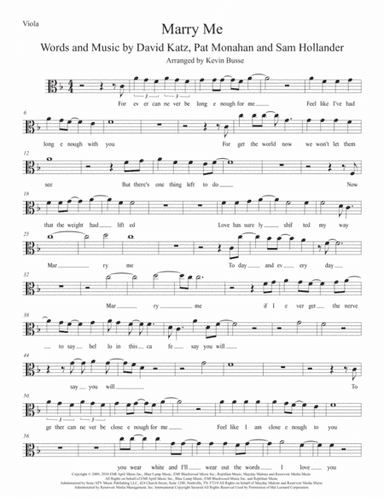 Marry Me (arr. Kevin Busse)
