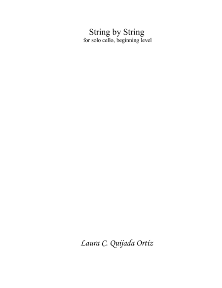String by String, for solo cello, beginning level
