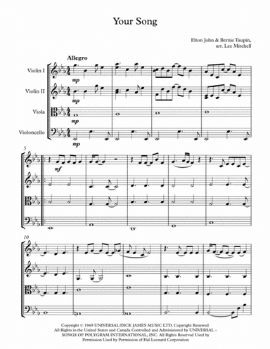 Your Song (arr. Lee Mitchell)