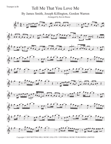 Tell Me That You Love Me (arr. Kevin Busse)