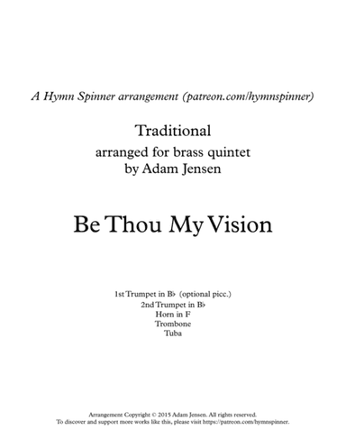Be Thou My Vision (arr. Adam Jensen)