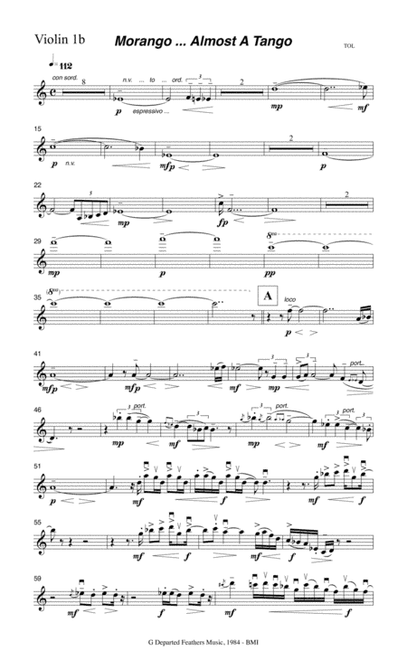 Morango ... almost a tango (1984 string orchestra) Violin 1b part