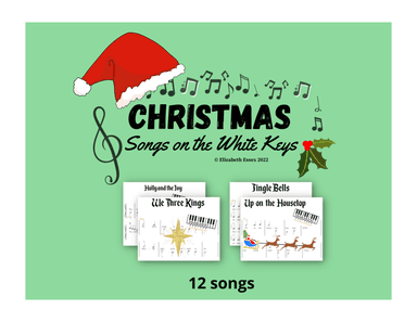 Christmas: Songs on the White Keys - Carols for Beginners in Alpha Notation (arr. Elizabeth Essex)