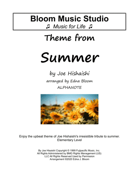 Summer (arr. Edna J. Bloom)