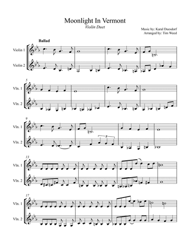 Moonlight In Vermont (arr. Tim Weed)